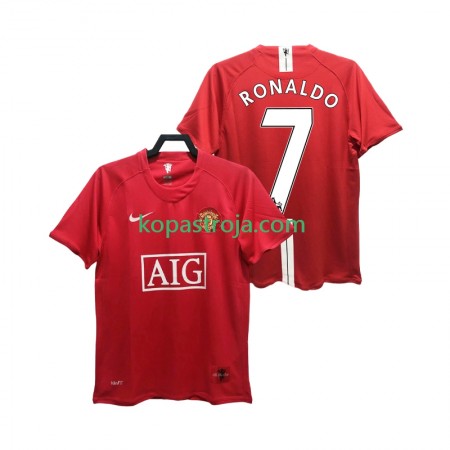 Billiga Fotbollströjor Manchester United RONALDO 7 Premier League 2007 2008 Retro Hemma tröja Kortärmad